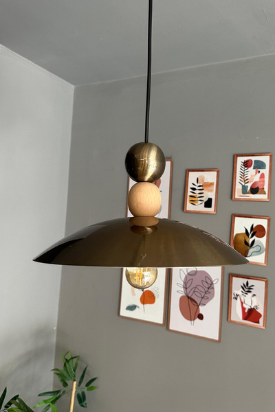 Bamyum Bright Eskitme Boncuk Avize Tekli Sarkıt Salon Kuaför Cafe Dekoratif Aydınlatma Pastane