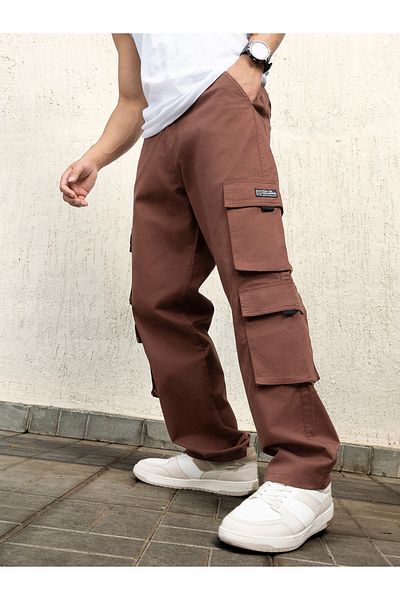 Hubberholme By Styli Loose Fit Mid Rise Double Flap Cargo Pants