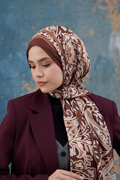 İpekhan Tile Pattern Voile Silk Shawl