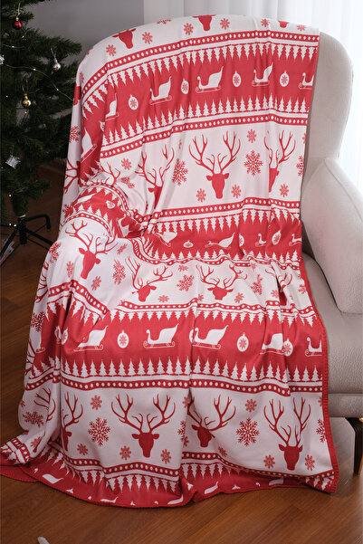 moris home CHRISTMAS PATTERNED TELEVISION BLANKET 130X170