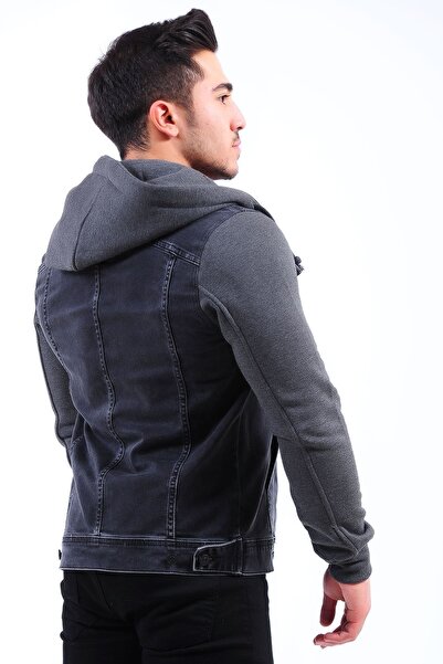 LTC Jeans Димчасто-сірий полярний рукав Димчасто-сірий чоловічий джинсовий піджак