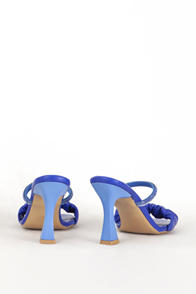 Dericlub Жіночі вечірні туфлі на підборах з камінням Saxmavi - Zy 7716 Справжня шкіра