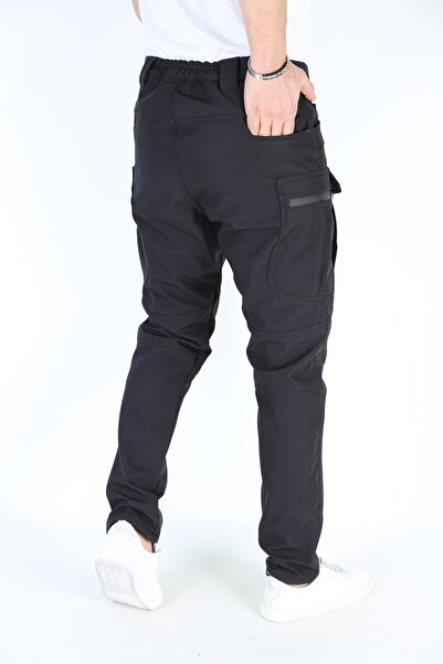 JAGER FABEL Black Outdoor Winter Softgel with Fleece Inside Tactical Outdoor Multipurpose Camping Trekking Pantalon