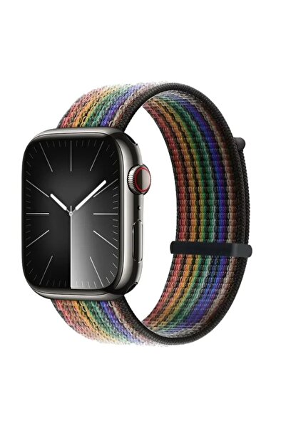 Alstrap Apple Watch 11-10 42mm 5 6 7 8 9 Se Uyumlu 38 40 41mm Kumaş Hasır Cır...
