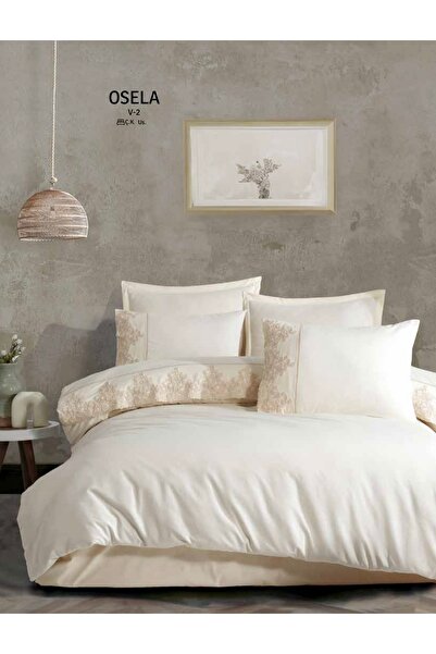 Aran Clasy Clasy Ranforce %100 Pamuk Dantelli Çift Kişilik Nevresim Takımı