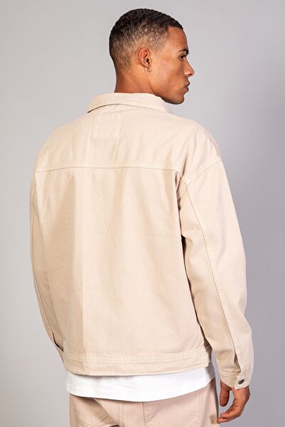 LTC Jeans Ανδρικό τζιν μπουφάν με τσέπη σε μπεζ χρώμα