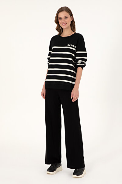 U.S. Polo Assn. Kadın Siyah Loose Fit Triko Pantolon 50297151-VR046