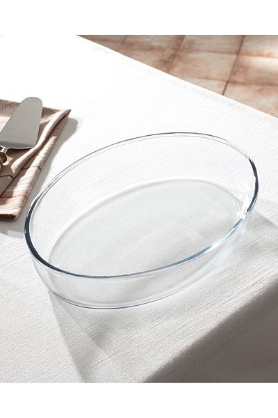 Madame Coco Cholet Large Size Oval Borosilicate Glass Baking Tray