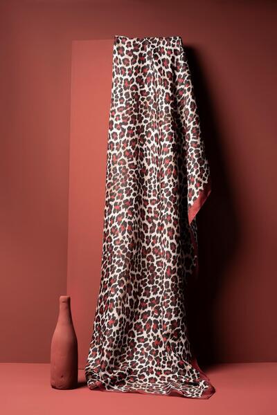 JAWEL Kadın Leopar Desen  Soft Şal