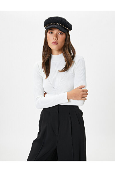 Koton Pulover pe jumătate cu gât - cu mânecă lungă texturată