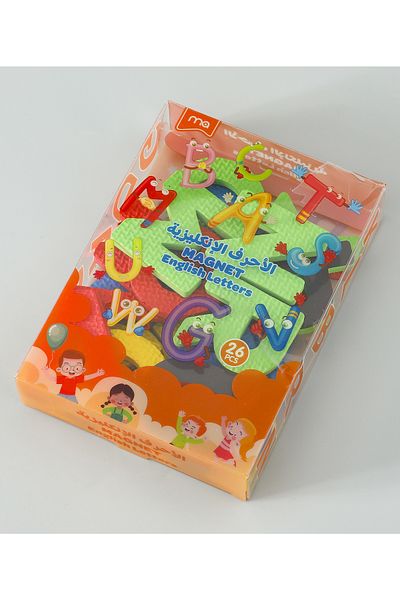 Fab N Funky لعبة مغناطيسية بأحرف إنجليزية كبيرة عالية الجودة، غير سامة، مصنوعة من البلاستيك، للأطفال من سن 3 سنوات فما فوق - 26 قطعة