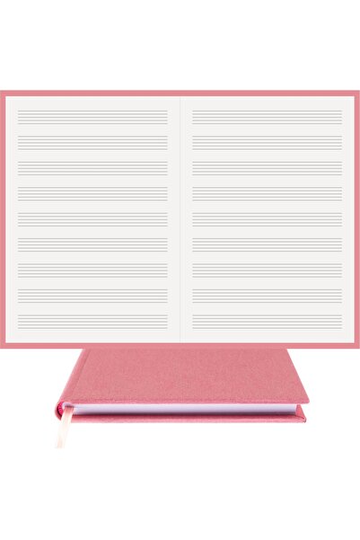 BİDEFTER دفتر ملاحظات موسيقي (بدون مفتاح) مصنوع يدويًا بنسبة 100%، وخياطة يدو...