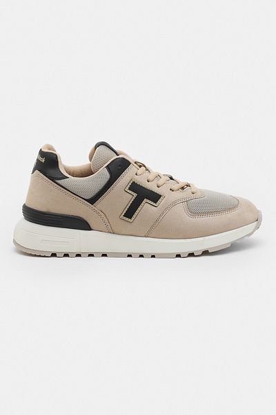 Tonny Black Unisex Cream Non-Slip Eva Sole Lace-Up Sneakers
