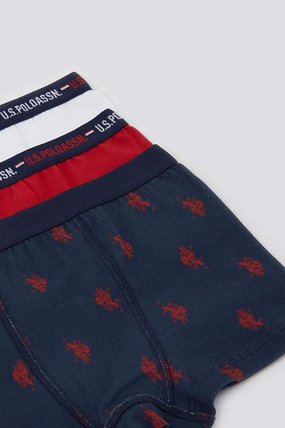 Polo U.S. Polo Men's Child Boxer 3 Kit 1374 Red