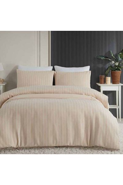 Prime Sleeks Σετ παπλωματοθήκη από 100% βαμβακερή φανέλα