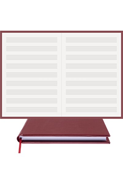 BİDEFTER Müzik Nota Defteri | Anahtarsız | %100 El Yapımı, El Dikişi (İplik D...