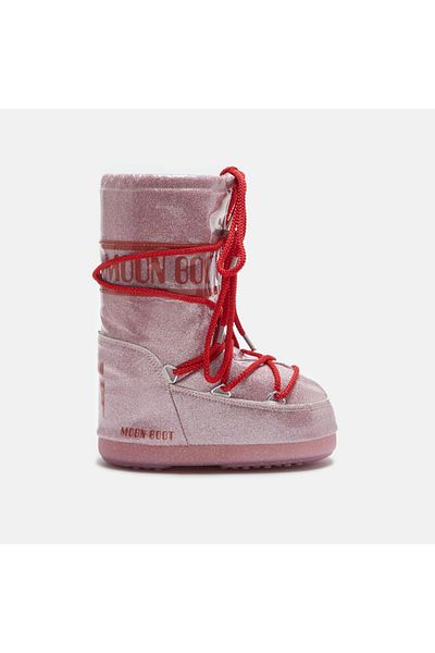 MOON BOOT Women's / Girls' Boots (Snow) 80D 3400290 -J001 Moon Boot Icon Jr Glitter Pink (27-34)