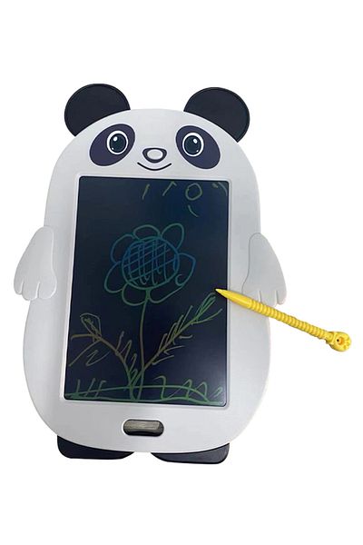 Fab N Funky جهاز لوحي للكتابة والرسم بشاشة LCD من باندا - أبيض، 3+ سنوات، مصنوع من مادة ABS المتينة وخفيف الوزن