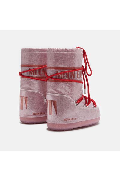MOON BOOT Women's / Girls' Boots (Snow) 80D 3400290 -J001 Moon Boot Icon Jr Glitter Pink (27-34)