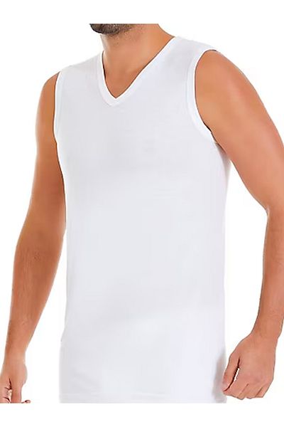 skycott V-Neck Zero Sleeve Cotton Men's Undershirt