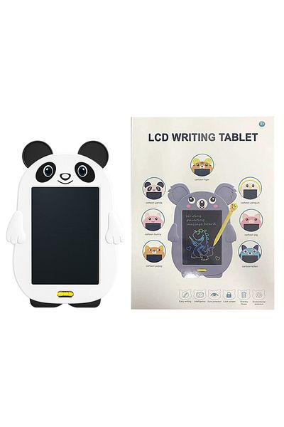 Fab N Funky جهاز لوحي للكتابة والرسم بشاشة LCD من باندا - أبيض، 3+ سنوات، مصنوع من مادة ABS المتينة وخفيف الوزن