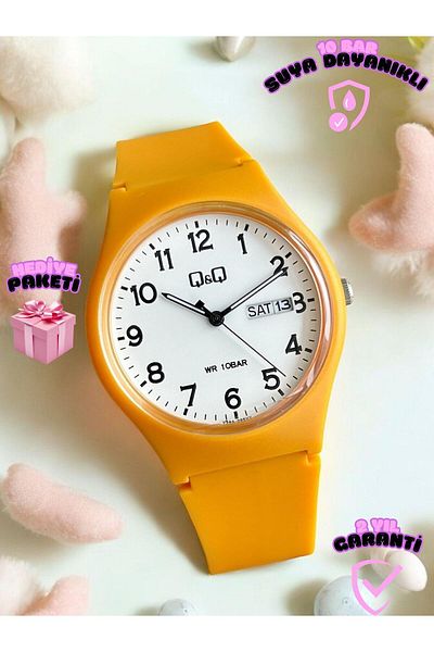 Q&Q Kids Wrist Watch with 10 Atm Waterproof Silicone Bands - Stylish Design with Eylence Figures 39A.005Vy