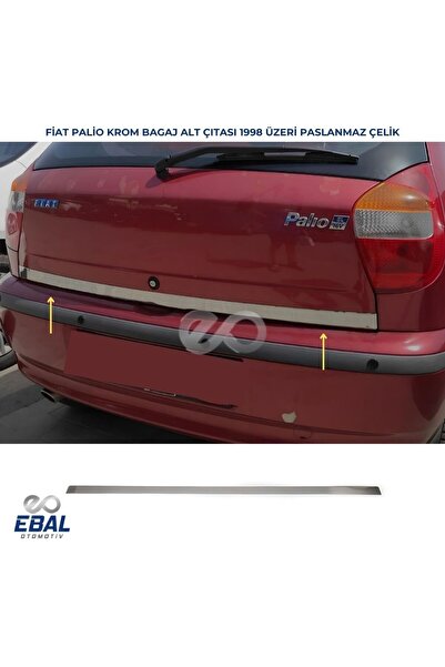 EBAL OTO AKSESUAR Fiat Palio Krom Alt Bagaj Çıtası 1998 Ve Üzeri Paslanmaz Çelik