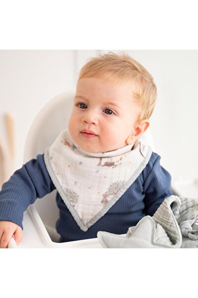 Owli 2 Kat Müslin Havlu Bandana Önlük 2'li Set Forest