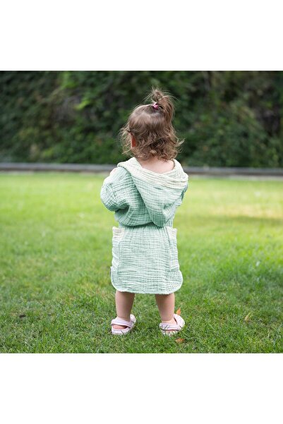 Owli Lovelayers 4 Kat Müslin Bornoz Mint Yeşili