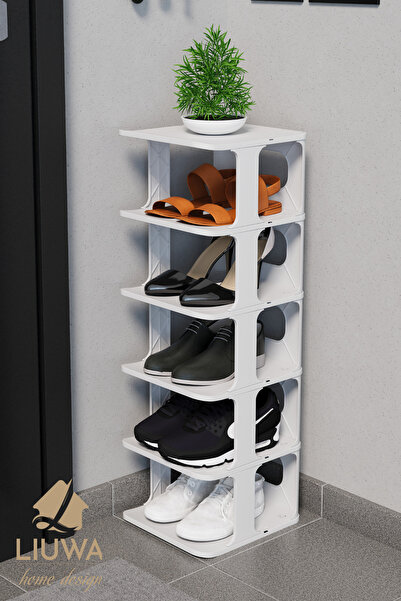 LIUWA Lüx 5 Katlı Ayakkabılık Düzenleyici Organizer(BEYAZ)