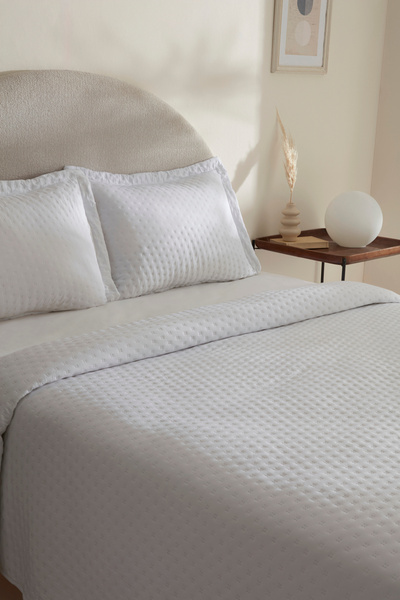 Karaca Home Breeze Soft Yatak Örtüsü Çift Kişilik Offwhite
