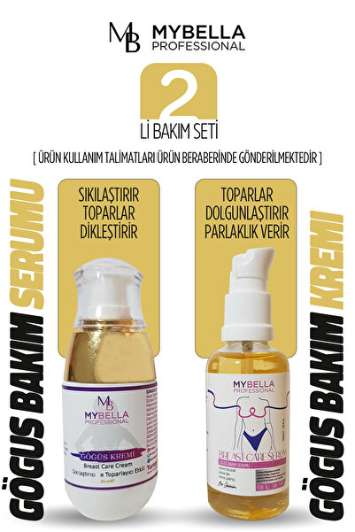 MY Bella Kozmetik 2'li Gögüs Büyütmeye Yardımcı, Dolgunlaştırıcı, 50 ml C Vit...