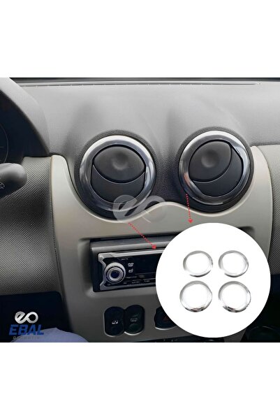 EBAL OTO AKSESUAR Dacia Duster Krom Havalandırma Çerçevesi 4 Prç. 2010-2018 P...