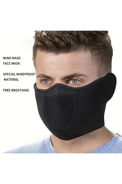 Mucizelerevi Warm Anti-Cold Protective Breathable Fleece Mouth Mask for Outdoor Sports