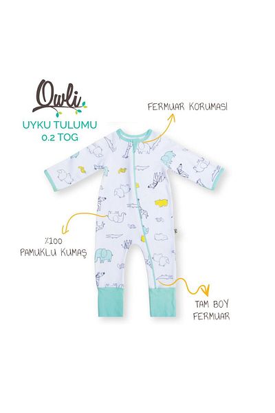 Owli Sleeping Bag 0.2 Tog Zoo Zoo