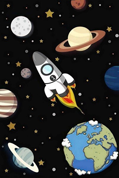 Aden Öğretici Çocuk Oyun Halısı Kaymaz Makinede Yıkanabilir Eğitici Bebek Ve ...