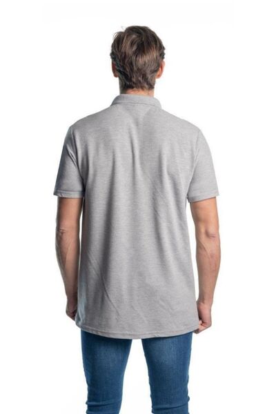 Şensel Tricou cu guler gri pentru bărbați 136e131