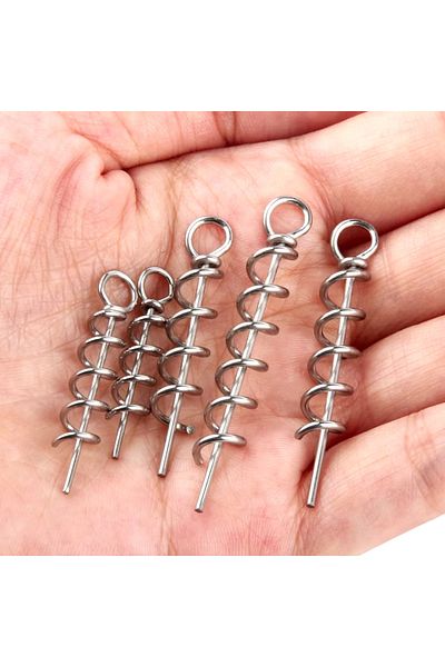 Hokkaido 12 Pcs 50 mm Silicone Bait Offset Needle - Fixing & Mounting Pin-Screw