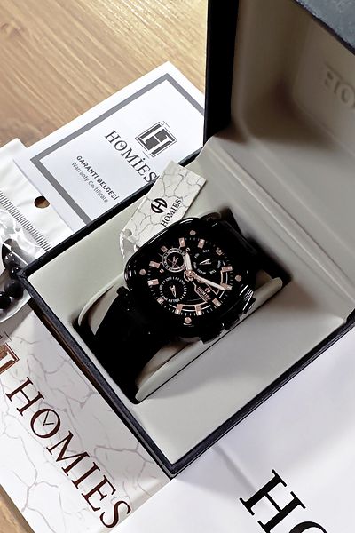 Homies 3 Atm Waterproof Black Men's Wrist Watch and Bracelet Set - Gift Multifunction Hme2040C5