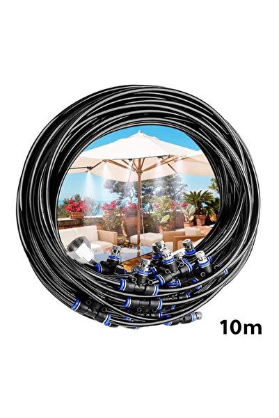 Generic مجموعة رذاذ 10 متر و 10 رؤوس مع جميع الملحقات