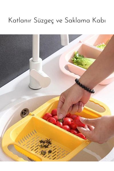 All About Kitchen Multi-Purpose Foldable Strainer and Storage Container
