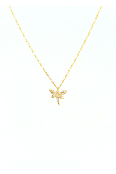 Own Jewelry Yusufçuk Minimal Kolye 14 Ayar Altın Kaplama 925 Ayar Gümüş