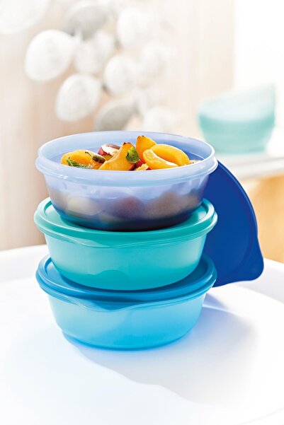 Tupperware Three Sugar Parties 600 ml * 3 Navy Blue Green Blue Colors