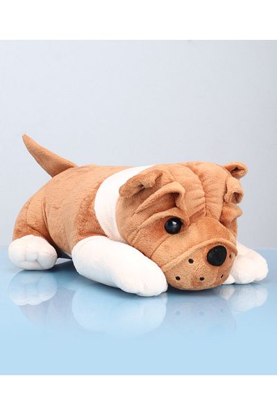 Babyhug Babyhug Plush Bull Dog Soft Toy, Brown 38cm ï¿½ Safe for Kids, Enhances Social & Emotional Growth