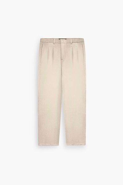ablukaonline Beige Herren-Stoffhose mit Baggy-Passform