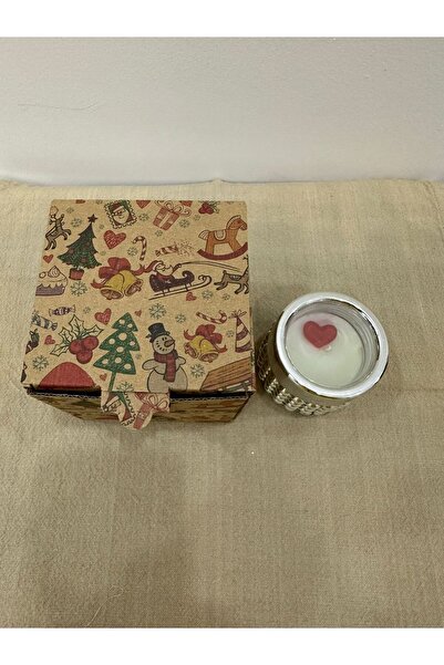 Store Vanilya kokulu kapaklı hediye kutulu doğal mum