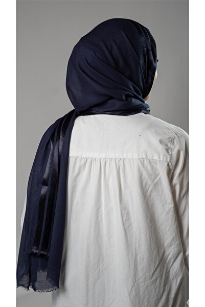 HÜRREM BONE Μπλε ριγέ σάλι Viscose ύφασμα Bursa Dolama 202109_02