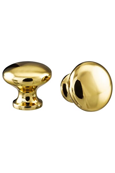 IKEA Eneryda 27 mm 2 Pieces Gold Gold Brass Knob Handle Cabinet Wardrobe Drawer Door Handle Handle