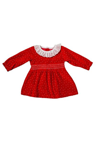 Skygo Andywawa Ac24415 New Year Velvet Baby Dress Red