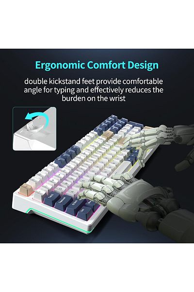 Aula F98 95% Tri-Mode RGB Wireless Mechanical Gaming Keyboard, Gaote Peach Switches Hot Swappable